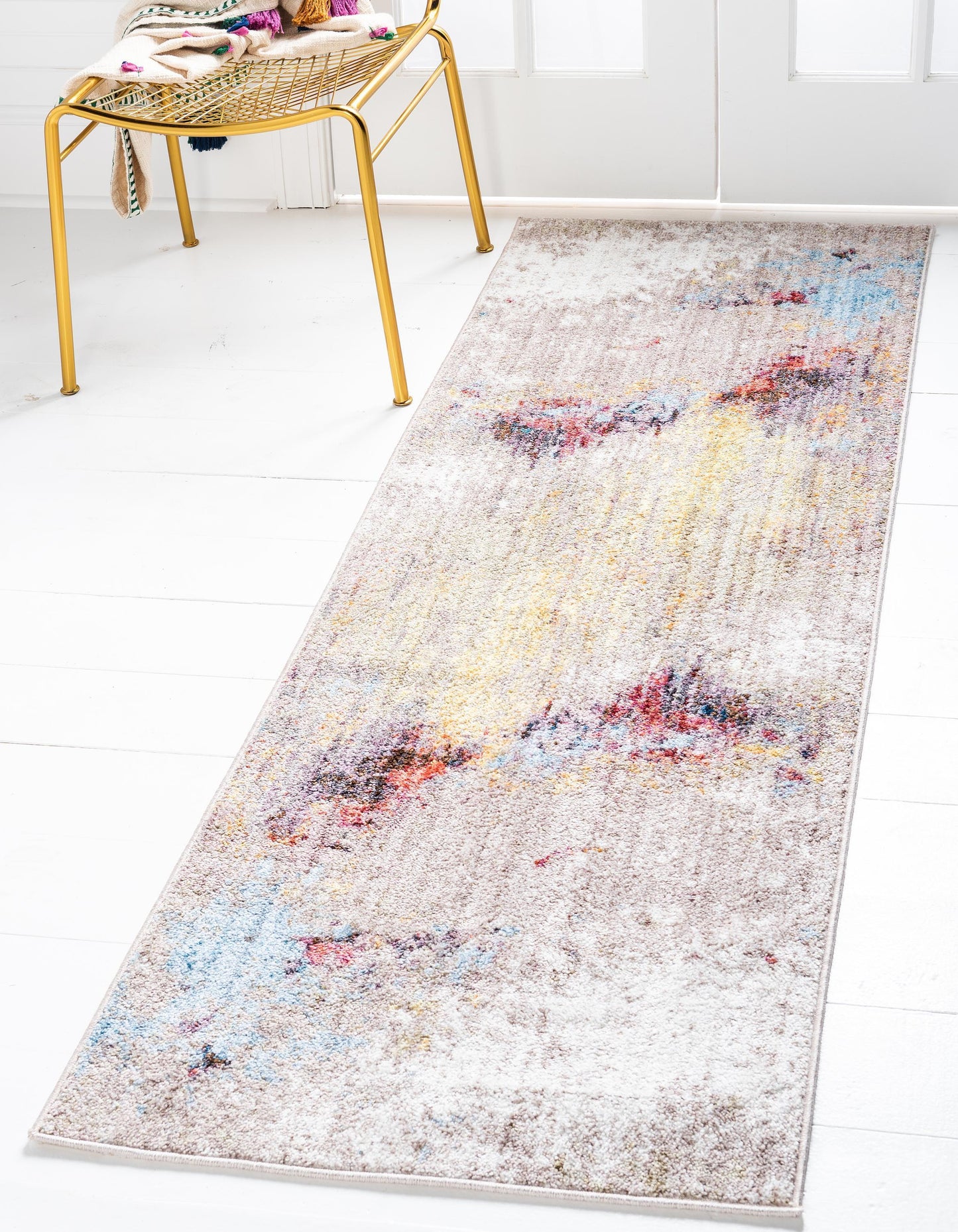 Ethen - Modern Gray Color Splash Rug